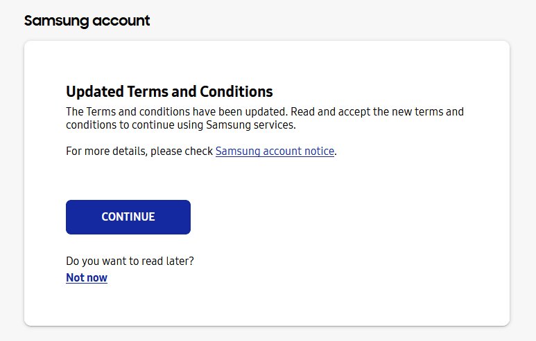 Katie_TriPixels's tweet image. Hey @Samsung - 
a) Your LATE!
b) You cannot force acceptance to use your products 
c) You cannot default to acceptance to using my data - has to be OPT IN
#GDPR #GDPRfail