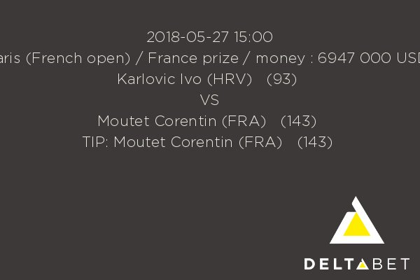 deltabet0's tweet photo. #tennis #bet #money #deltabet #tipster #Paris #Karlovic #Moutet https://t.co/DIsP41Nmr8