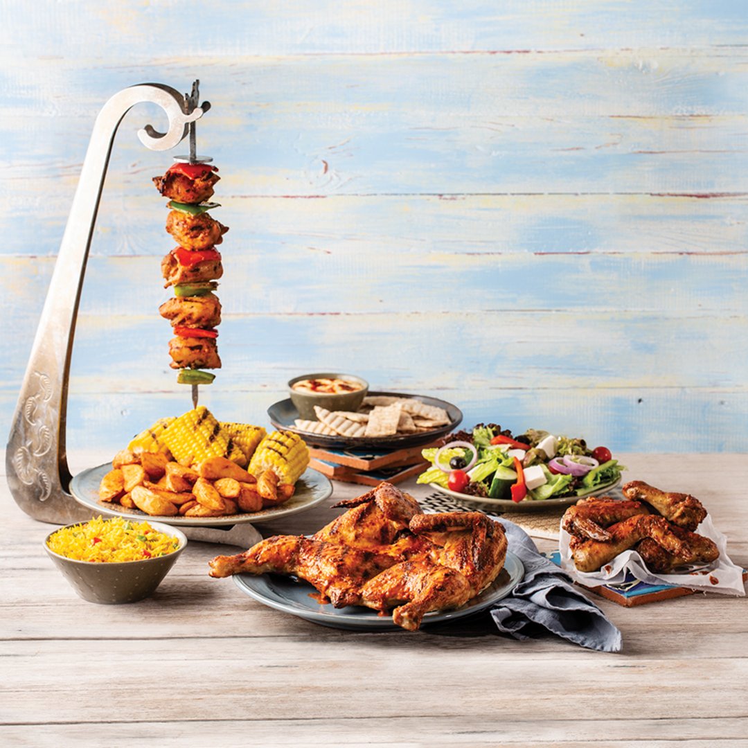 itsBurJuman's tweet photo. Break your fast with a feast this Holy Month with the @nandosuae Ramadan Platter. Enjoy 1 full chicken, 4 wings, 4 large sides, hummus with pita bread and 1 Espetada for just AED179. #FastPrayFeast #NandosUAE #Ramadan https://t.co/CkSd8Kscpj