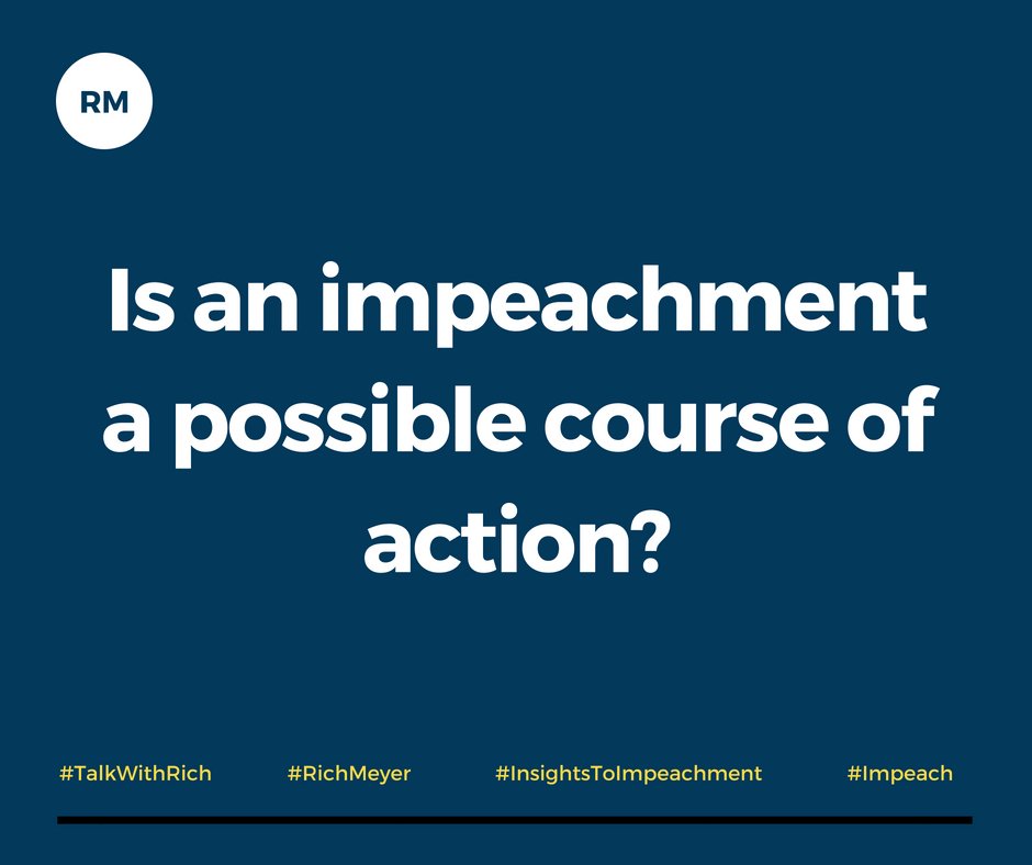RichJMeyer's tweet photo. Impeachment and other related terms have risen in use and popularity in recent years. However, history shows us it's difficult to get the charges to stick. So tell me, is an impeachment a possible course of action today?
#TalkWithRich #RichMeyer #InsightsToImpeachment #Impeach https://t.co/jlfvl3MZ4G