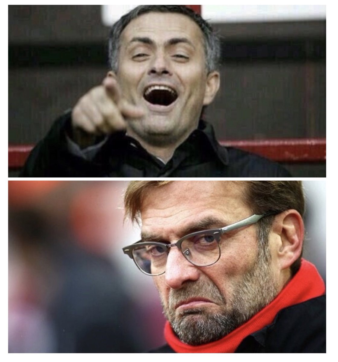 Jose 2 yrs at #MUFC :
Finals 3️⃣
Wins 🏆🏆❌
Highest league finish 2nd
Most points 81

Klopp 3 yrs at #LFC :
Finals 3️⃣
Wins ❌❌❌
Highest league finish 4th
Most points 76

Yet according to the media Klopp is doing better than Jose and #LFC are progressing 🤔🤔 #MourhinoIn