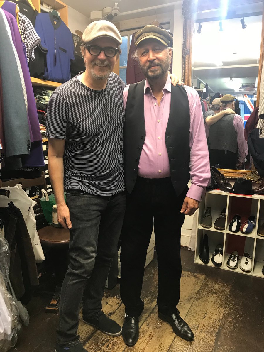 sherryslondon's tweet image. Welcome back Gary! It was nice having you in our store again, thank you for showing your love for British clothing and our lovely fits. #sherryslondon #carnabylondon #garyoldman