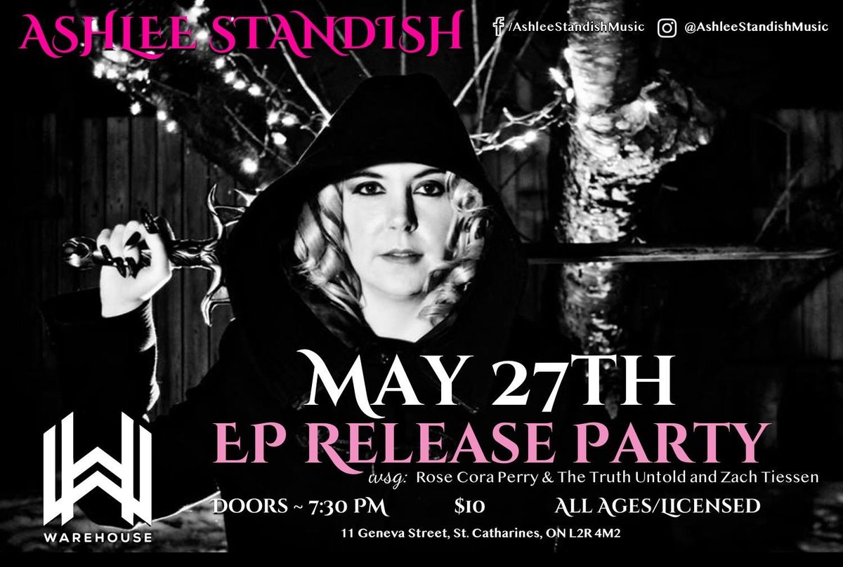 SOOOO very stoked 2b sharing the stage w #AshleeStandish 2NIGHT @warehousenia in #StCatharines. Another fantastic ALL ages event you do NOT wanna miss. #NiagaraFalls get ready 4 this EP's magic!

#NiagaraFallsOntario #NiagaraOntario #StKitts #NiagaraFallsCanada #NiagaraFallsMusic
