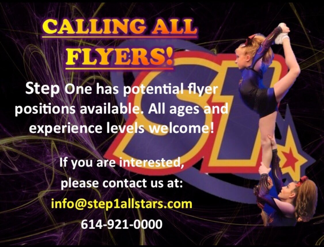 steponeallstars's tweet photo. We are still accepting private tryouts over the weekend. Contact stephanie@step1allstars.com to schedule a time to come in &amp; join the FABULOUS FAMILY! 💜💛❤️ https://t.co/hZ43pxCgyV