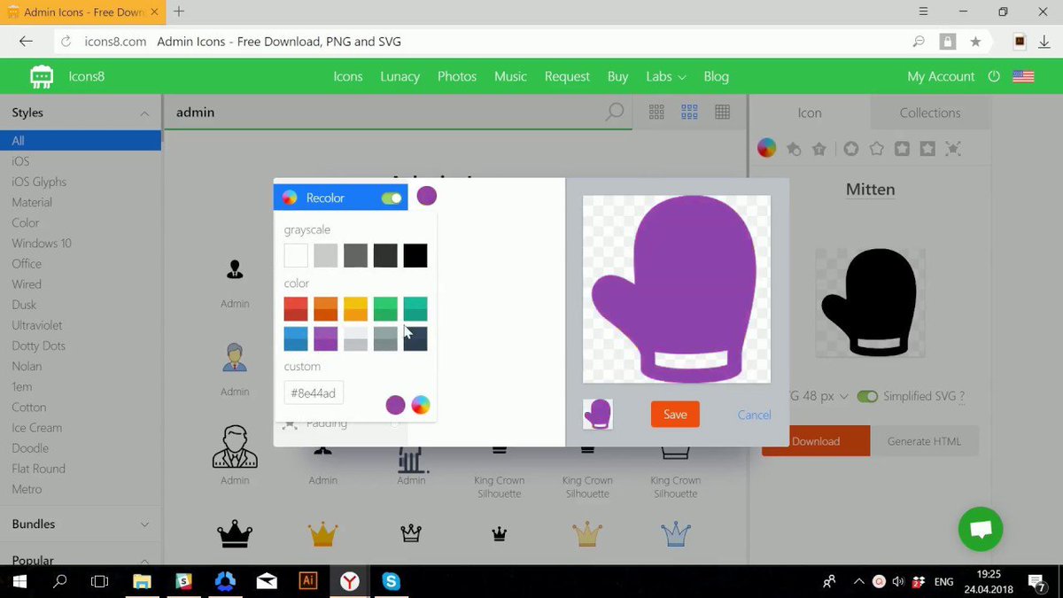 Icons8 On Twitter Tutorial How To Recolor Icons Https