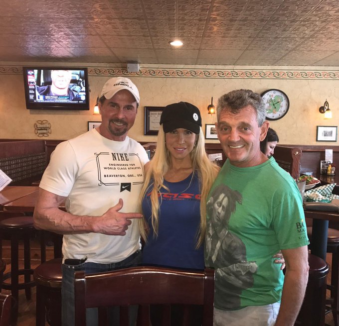 My hubby @RealPeterNorth and I with former F1 bad boy Tommy Byrne! Our amazing friend and my instructor<a class="tags" target="_blank" title="On Twitter" href="/?out=eyJ0eXAiOiJKV1QiLCJhbGciOiJIUzUxMiJ9.eyJpYXQiOjE3MjMzMDUyMTMsImlzcyI6InR3cG9ybnN0YXJzLmNvbSIsIm5iZiI6MTcyMzMwNTIxMywiZXhwIjoxNzU0ODQxMjEzLCJyZWRpcmVjdF91cmwiOiJodHRwczovL3R3aXR0ZXIuY29tL1JlYWxQZXRlck5vcnRoIn0.iX5alpEnSzDbAP_xXsOXCUOawBI9zrJyioBbqyFNNCLARZCUuLfFpnPKPce_qc2-VnyufHzxR6rphM-Vrme3TA">@RealPeterNorth</a><a href="/tag/tommybyrne"class="tags"><span>#tommybyrne</span></a>