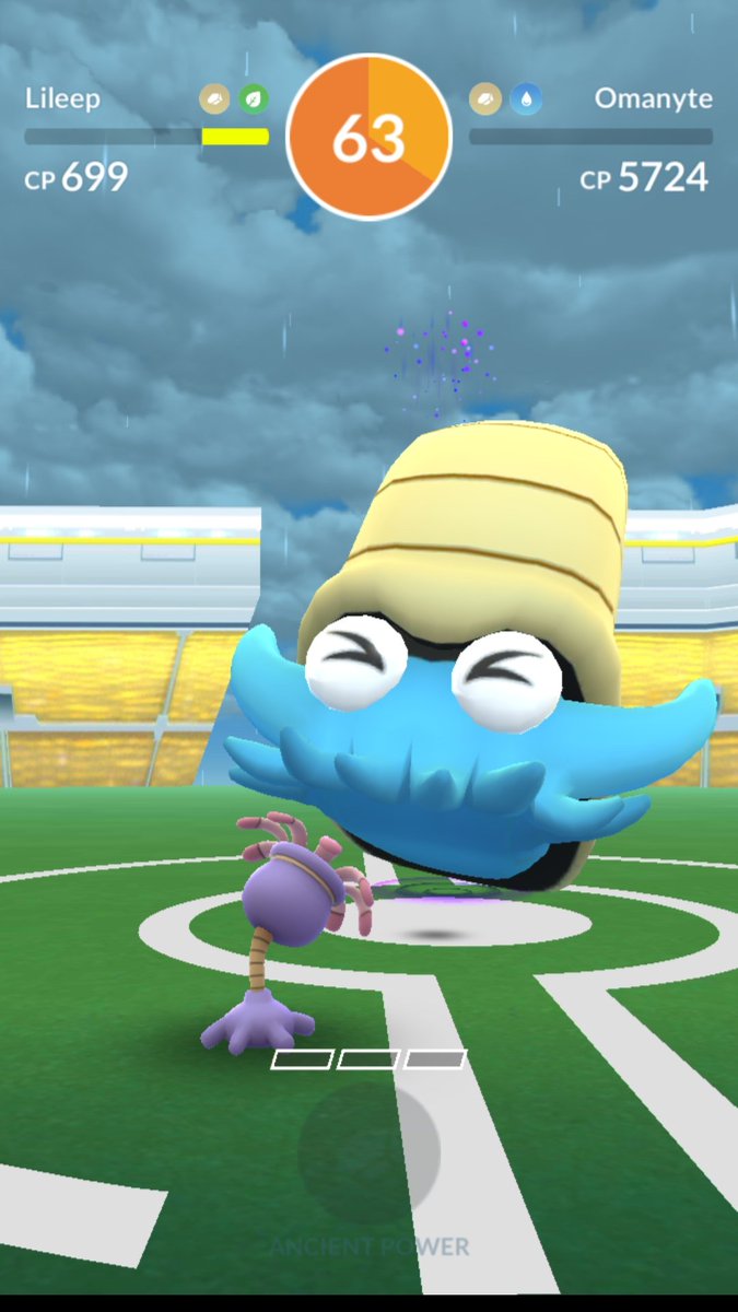 PokeNorge's tweet image. Omanyte #funraid #battleofthefossils with recent Lileeps