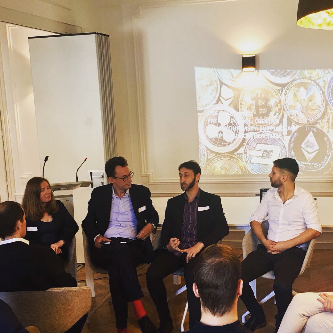 hongkong_israel's tweet photo. When Israelis & HongKongers meet in Paris to discuss #blockchain and it’s different #usecases: our annual reunion at #VivaTech2018 @VivaTech #israel #hongkong @GreeniumEnergy #PatricePoujol #VeChain #IOTA #yossivardi #secretdoubleoctapus #hanskourimsky #theledger #springlegal https://t.co/LYjcWjUgpE
