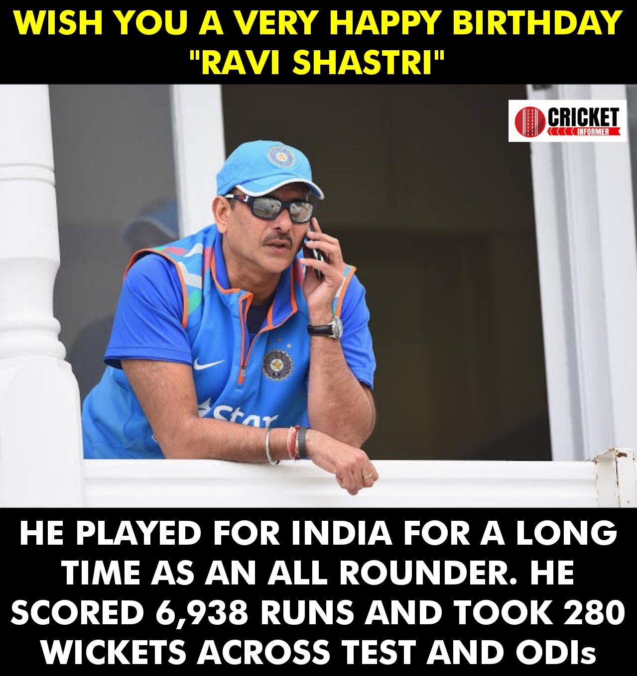 Happy Birthday Ravi Shastri. 