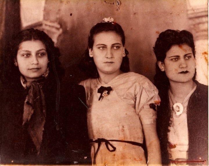 3 Sisters: Samira, Sohaila, & Monira. Pictured right is Rawia & Jumana’s mother/grandmother & Chef’s cooking inspiration. #StrongWomen #tanoreen #levant #palestinianfood #foodforall #foodisuniversal #palestine #recipes #nazareth #history #herstory #immigrants #sunday #mdw