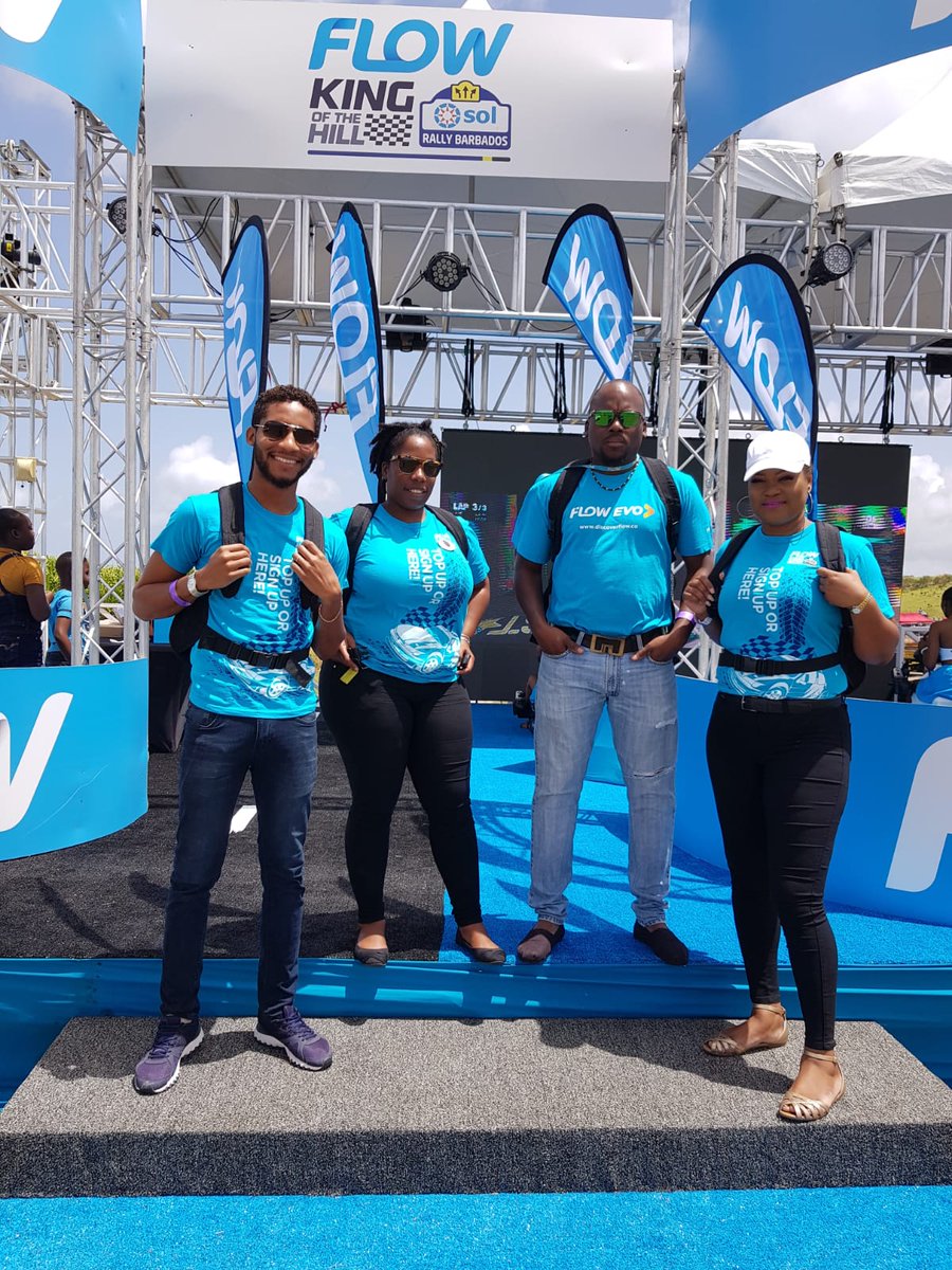 The sales team is ready to go! Look out for them for your flow top ups! #FlowLive #FlowKOTH2018 #SOLRB2018 #SOLRallyBarbados