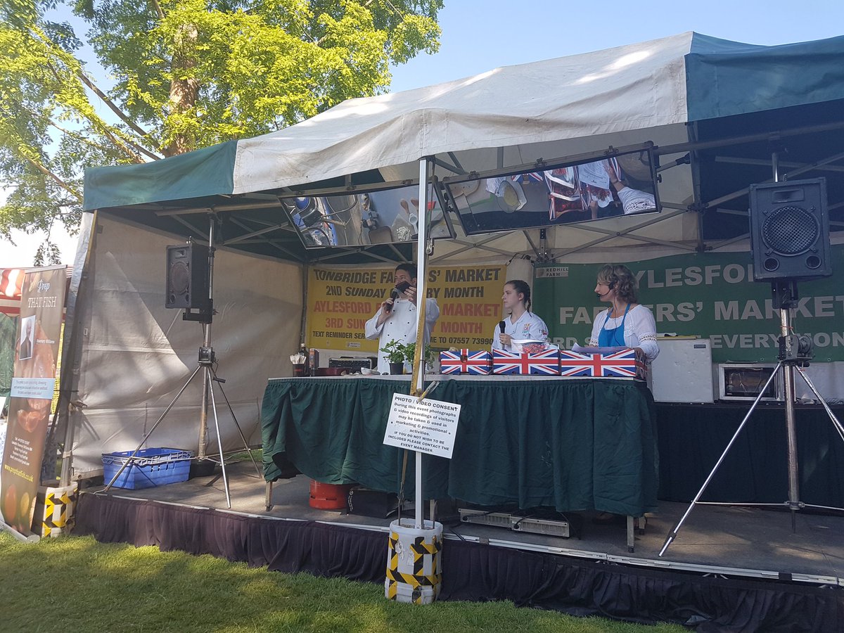 TonFoodDrinkFes's tweet photo. On stage now is @AlivewithFlavor and @KentFineFoods with @kentyoungchefs see them now! #TFDF18 https://t.co/0aPY4SidMs