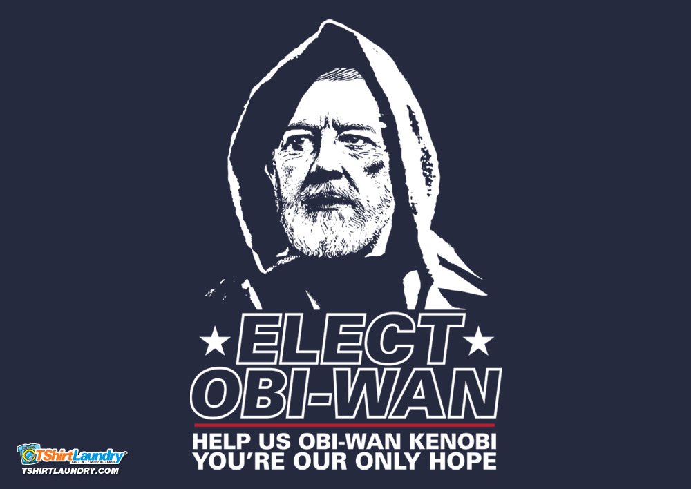 tshirtlaundry's tweet photo. Elect Obi-Wan for President! - https://t.co/9qFejtj68U - #obi #obiwan #obiforpresident #kenobi #kenobiforpresident #starwars #starwarsfan #obiwankenobi #anewhope #chewbacca #darthvader #funnytshirt #funnytshirts #movietshirts #moviequotes #movietees #tees #instadaily #shoponline https://t.co/YGHnlv6IFU
