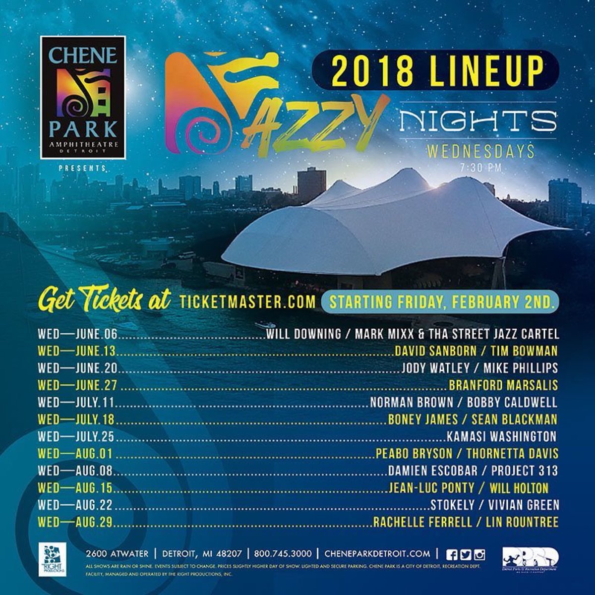 June 13th! Jazzy Nights at Chene Park. 🎸👌🏾 #SaveTheDate