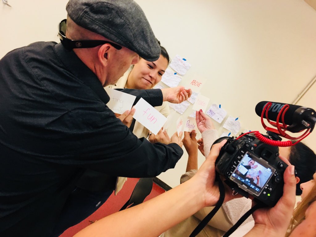 amyburvall's tweet image. The human magnetic poetry challenge always makes me smile #intentionthebook @IntentionBook