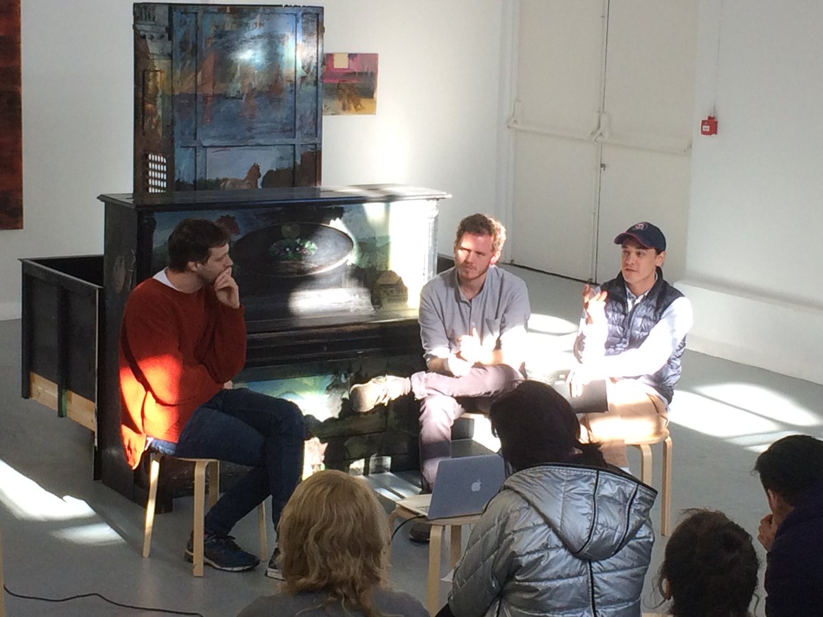StudioVoltaire's tweet photo. Listen again: Paul Teasdale, writer and editor of https://t.co/CEPvyyF1qu, leads a panel discussion with artists #DanielSinsel and #CharlieBillingham. This talk explores the Freudian subject of ‘joke-work’: https://t.co/DdsQz2G9k4 https://t.co/xqht1W2p9l