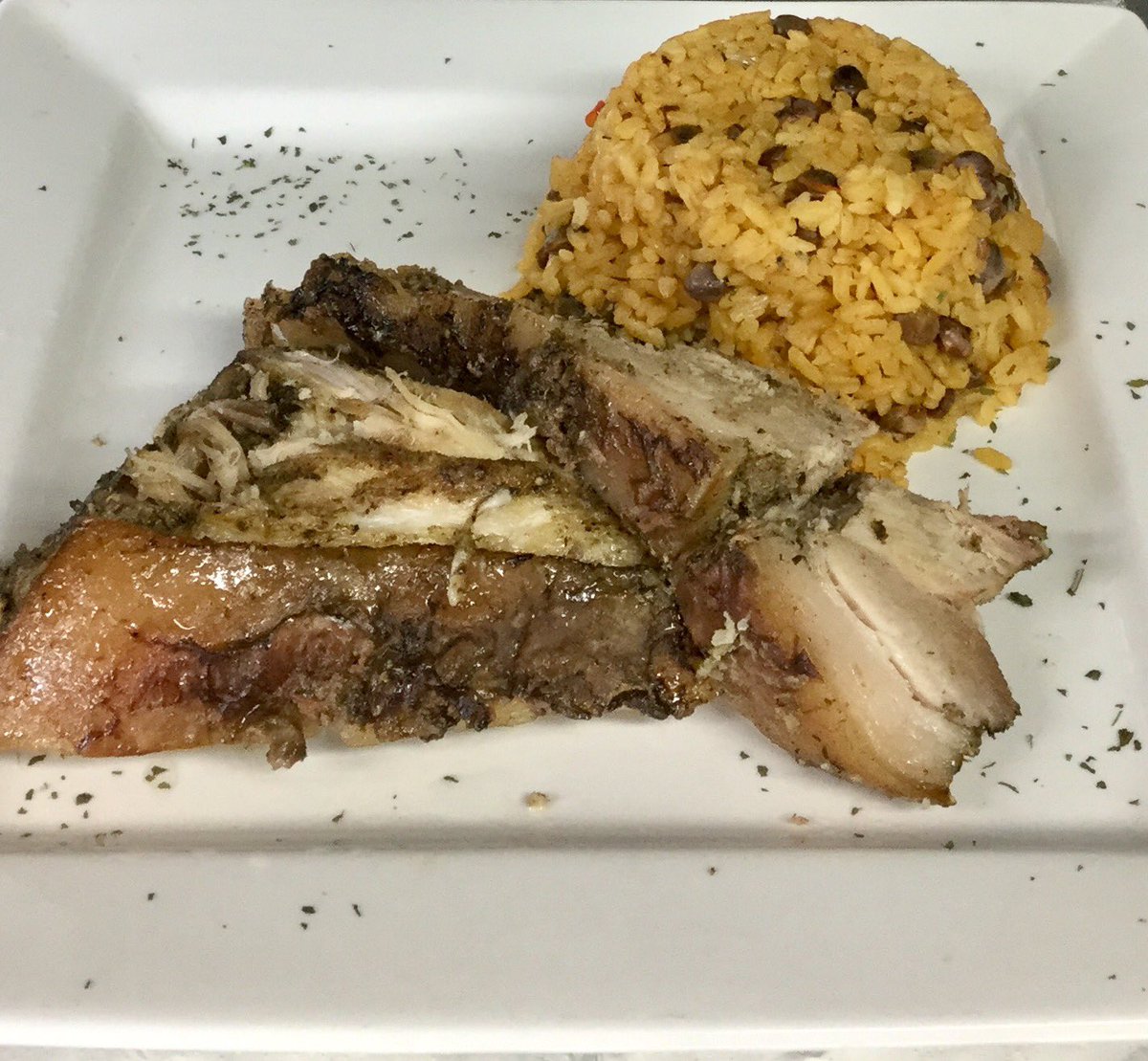 Arroz Gandules Con Pernil Y Pastel W Nilsa S Puerto Rican Bistro Facebook