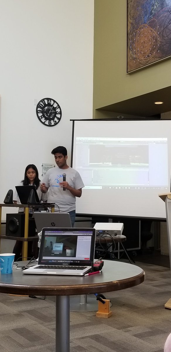 ycomputing's tweet photo. This is our seventh group of hackers, Team Gryffindor: Aditya and Arunima presenting their project about encouraging youth to know more about the cultures.
#csforall
#youthcomputing
#communitycodeday
@FMPSD https://t.co/TVmmmHwUgr
