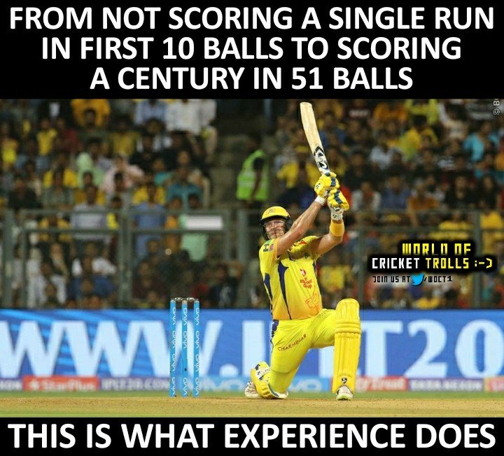 WoCT_Official's tweet photo. Absoulte class from @ShaneRWatson33 #CSKvSRH #CSK #WhistlePodu #Watson #IPL2018Final https://t.co/MYVNs15xlF
