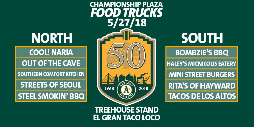 Championship Plaza is ready to rock with #AthleticsFoodTrucks