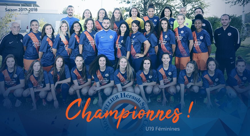 MontpellierHSC's tweet photo. Les #Pailladines sont CHAMPIONNES de france #U19F après une victoire 2-4 contre le @PSG_inside ! 🏆
Bravo les filles ! 👏🔶🔷
⚽️⚽️ Marty
⚽️ Gillet
⚽️ Saviana
#PSGMHSC https://t.co/RnHqQac5Bg
