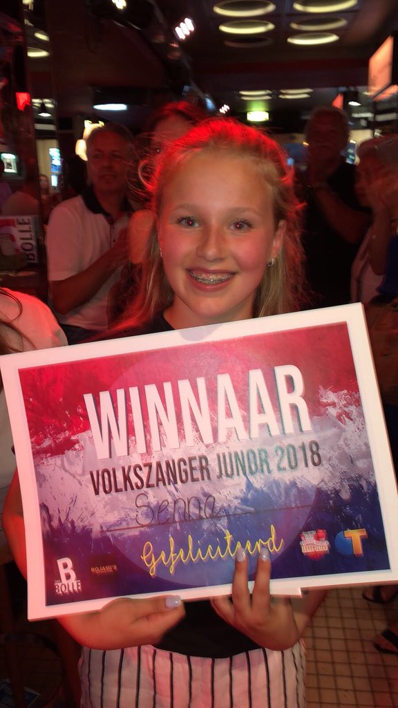 Gefeliciteerd Senna! Volkszanger Junior 2018! Tot volgende week op ons podium! #tilburg #2en3juni #levenslied