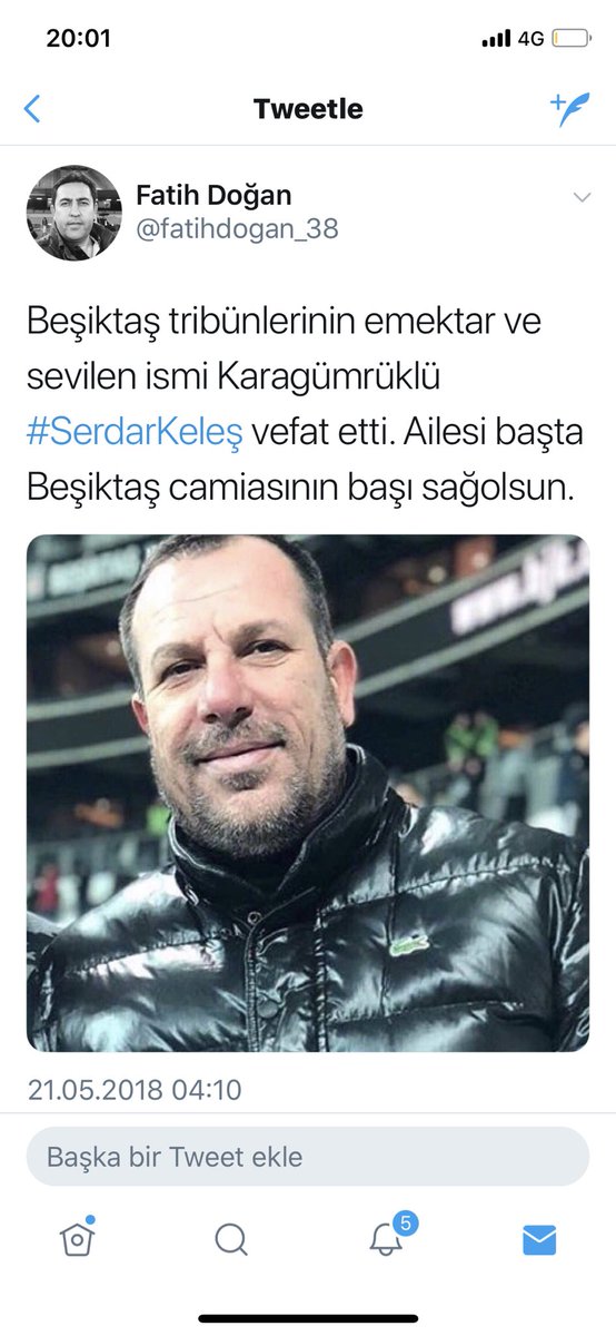 Fatih Doğan on Twitter &quot;Beşiktaş tribünlerinin sevilen isimlerinden 1