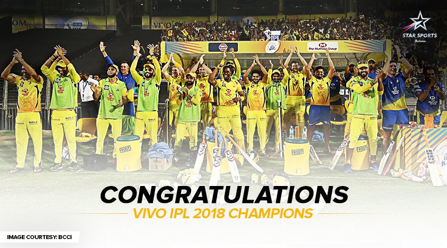 GuideforAll's tweet photo. Chennai Super Kings beat Sunrisers Hyderabad by 8 wickets to win #IPL 🏆 for the 3rd time.

● Man of the Match: #ShaneWatson for 117*(57)
● Orange Cap: #KaneWilliamson for 688 Runs
● Purple Cap: #AndrewTye for 24 Wickets.

Plz #Retweet

#IPL2018
#IPL2018Final #CSKvSRH #SRHvCSK https://t.co/Z7F4gASlT7