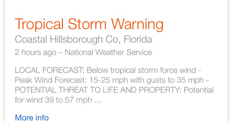 TeamBandL's tweet photo. Tampa we just found out @SMFTampa is cancelled :((

we knew the weather was bad but didn't realize it would be a "potential threat to life"

RT if we should setup some sort of afterparty https://t.co/aCKn5PetET