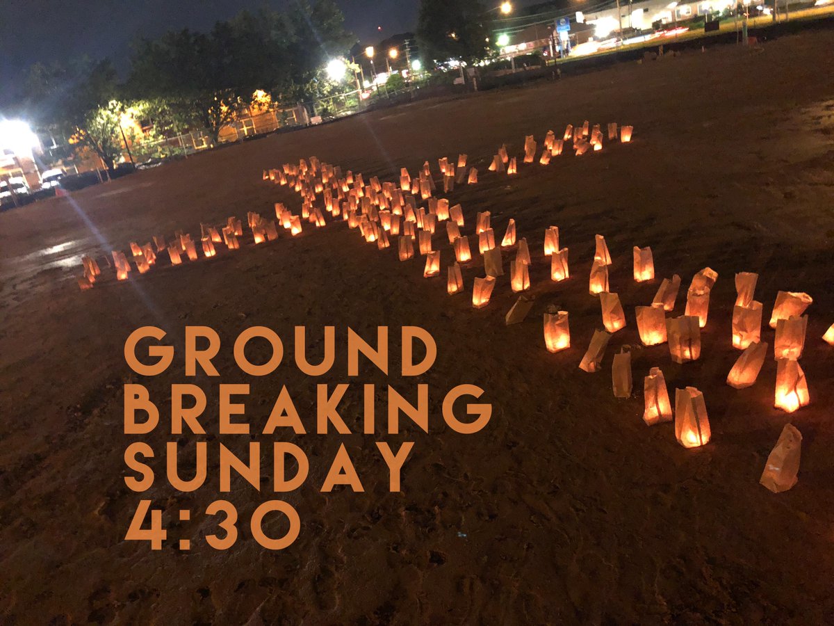 Join us today at 4:30 as we break ground and break bread together!