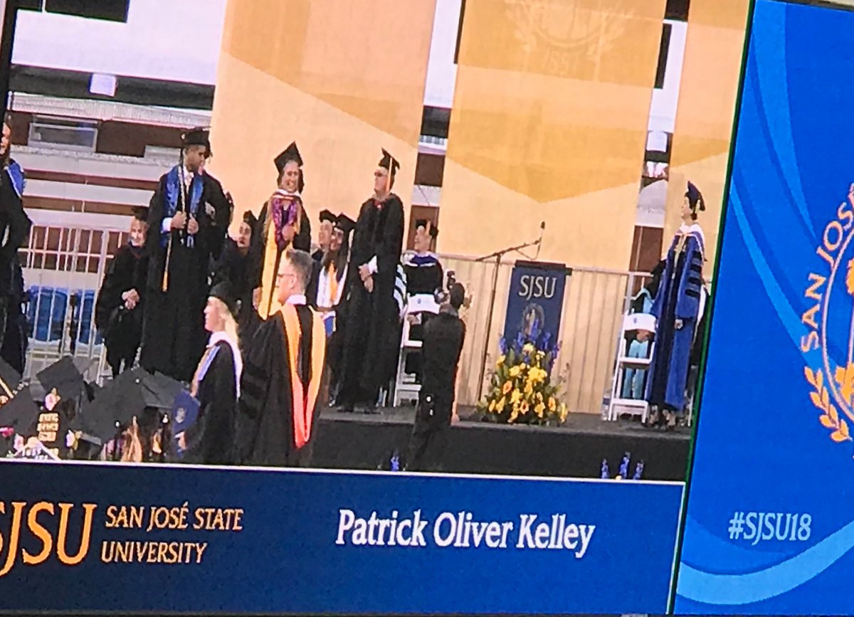 Congratulations to our son Patrick for earning his Masters in Kinesiology with an emphasis in Sports Management. #SJSU18