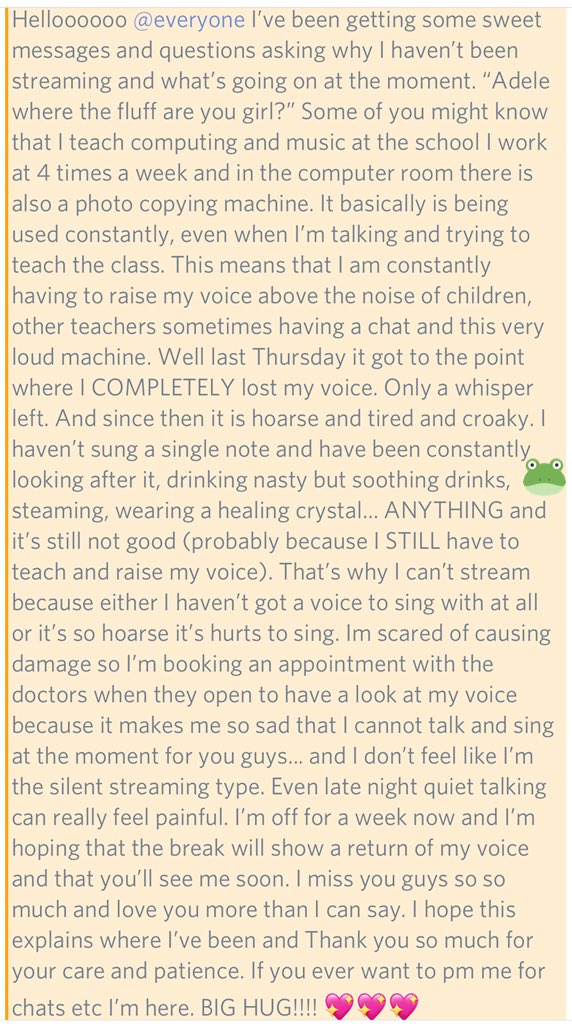 🎈UPDATE! A Message to say where I’ve been and what’s going on atm. Typing this to the thunder is making this VERY dramatic! 🌩 #update #thunder #whereami #missyou #feelbad #injury 💖