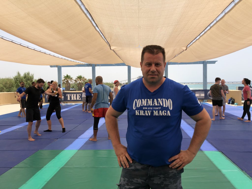 CommandoDefense's tweet image. COMMANDO DEFENSE ACADEMY SWISS - Instructor Level 8 Uliks Gjonaj represents Switzerland Flag in Israel