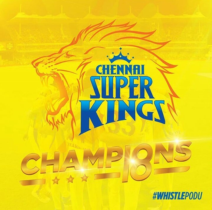 IPLPolIs's tweet photo. AND HERE ARE THE CHAMPIONS OF IPL 2018.

* CHENNAI SUPER KINGS *

Returned after 2 years and showed everyone why it is the best team in IPL!

CONGRATS TO ALL THE WHISTLE PODU ARMY!!! https://t.co/sGTnBORgPQ