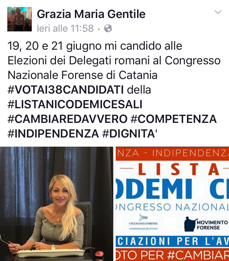 Grazia Maria Gentile (@avvgentilegm) on Twitter photo 