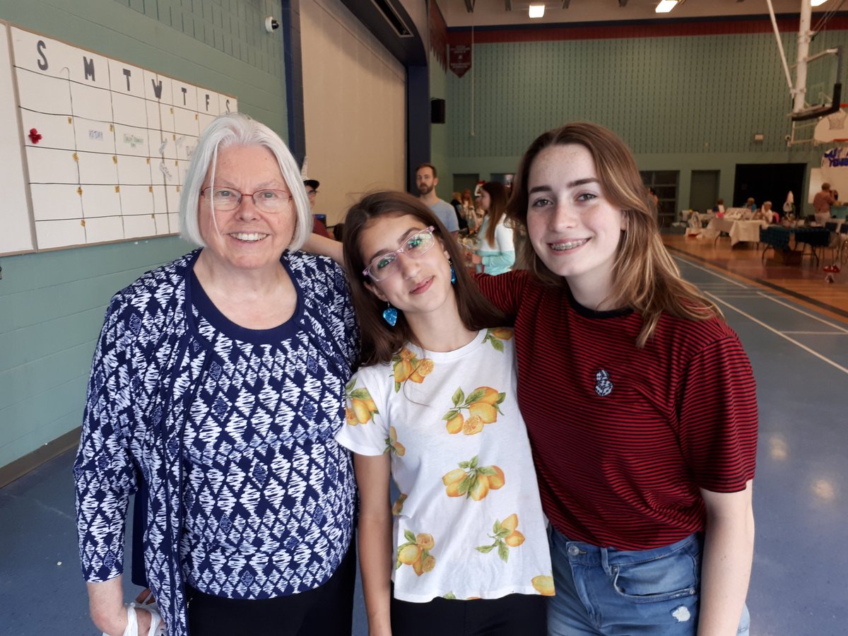 marianne4kanata's tweet photo. With Laila &amp; Rachel, grade 8 students from EOM who organized a great fair at All Saints - open today until 4 pm. #kanata ☺ https://t.co/SAwniF6Q6F