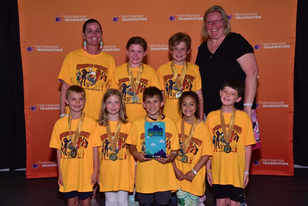 disdactivities's tweet photo. The @RosemontSchools Destination Imagination team wins 1st place in the Scientific Challenge Unlikely Attraction! @RachelMoonEdu @dallasschools @IDODI #GlobalFinals18 #SoManyActivities https://t.co/tLXMPYUNk0