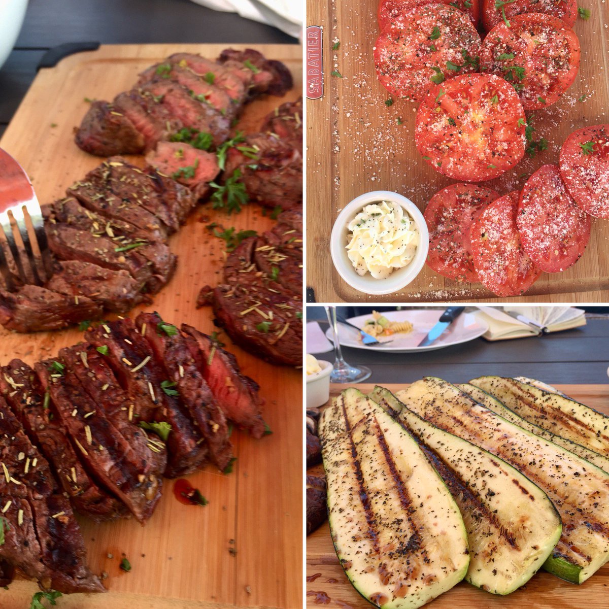 BecJager's tweet photo. Sumptuous barbecue lunch grilled up @rustwinery in #oliverosoyooswinecountry Spectacular wine and stunning views too! @HelloBC @UncorktheSun #rustwinery #wine #bbq #wineandfood #britishcolumbia #okanagan @VisitOkanagan #becjager #girlsflightout #girlsbiteout https://t.co/DppCEFGxef