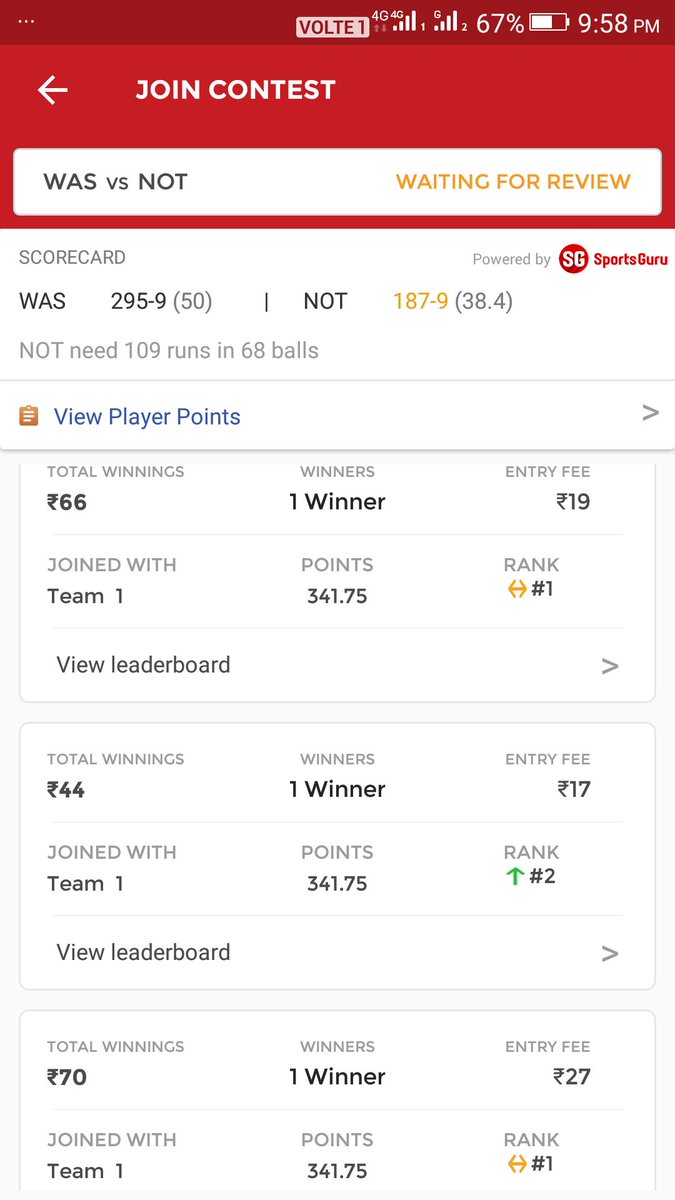 Aashish90025145's tweet photo. @DreamerFantasy7 thx bro
#LANvsWOR
#WASvsNOT https://t.co/gj8Y4JJeFZ