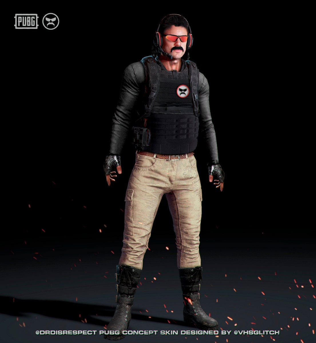VHSGlitch's tweet photo. He said ONE WEEK! Mine is ready after 2 days.
Here is my @DrDisRespect @PUBG concept skin
GET A GRIP BH! Make it happen!

RT, Like and respect my credit if you wanna share it.
#PUBG #DrDisrespect #OneWeek #ChampionsClub https://t.co/bjjMQ9UgWE