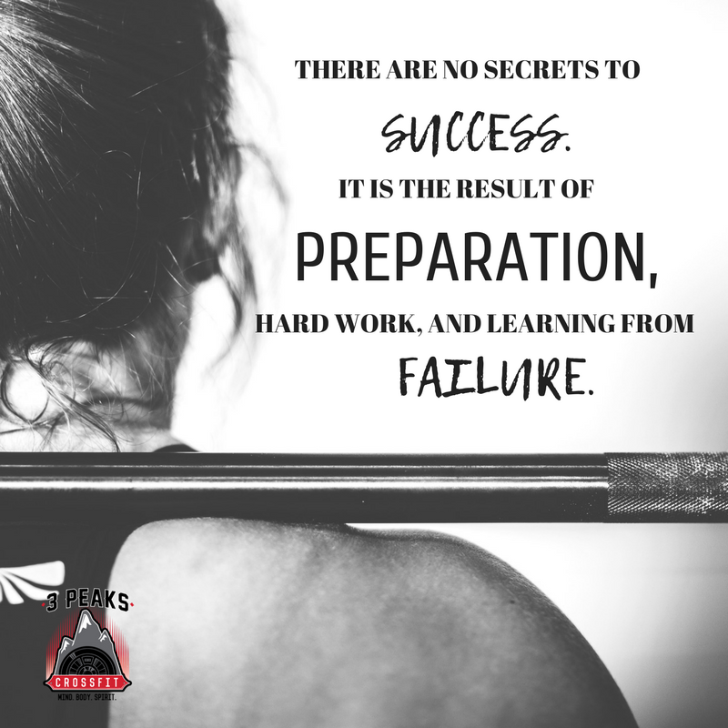 3PeaksCrossFit's tweet photo. How we prepare, work through failure, and push through results in our success. It doesn't happen over night, it comes with pushing through adversity at times, and it's not easy or convenient. But it does have long term benefits. #3peakscrossfit #pushthroughfailure #neverqui https://t.co/0Dek7gQTFz
