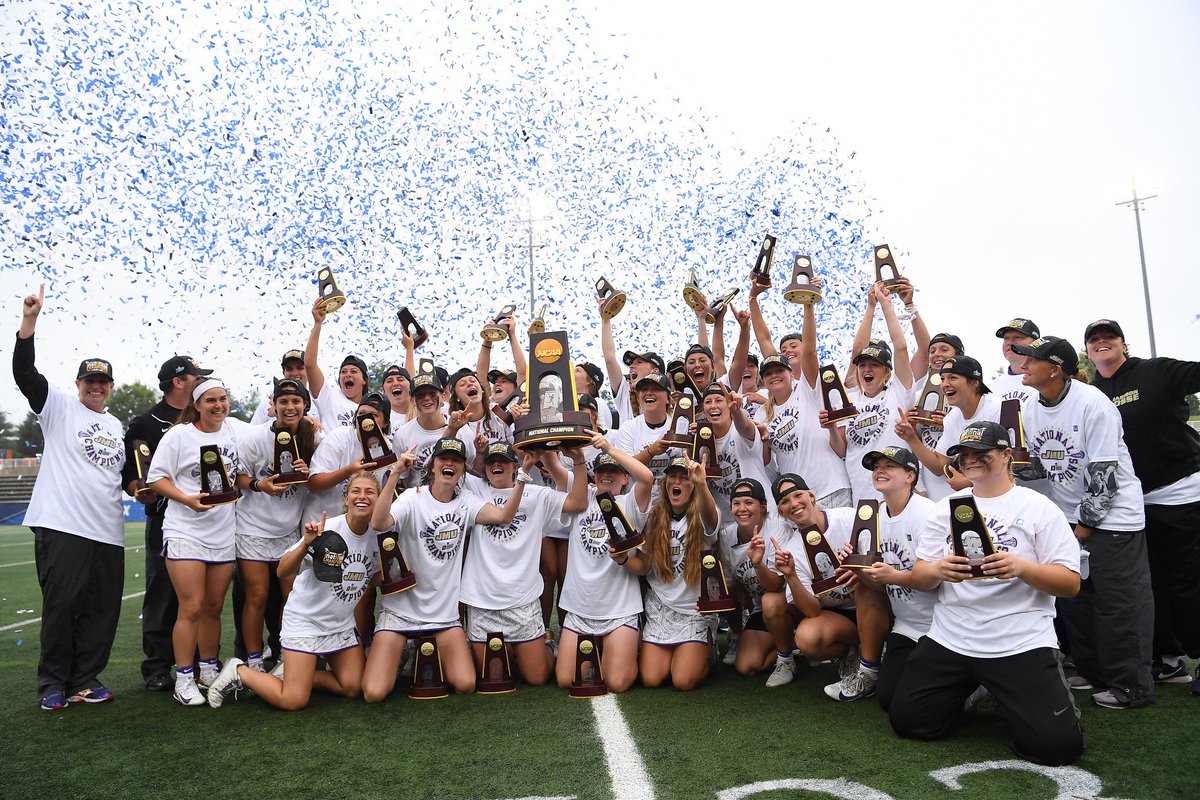 Raise it high. Raise it proud. This 🏆 is for you, JMU!

#NCAAWLAX