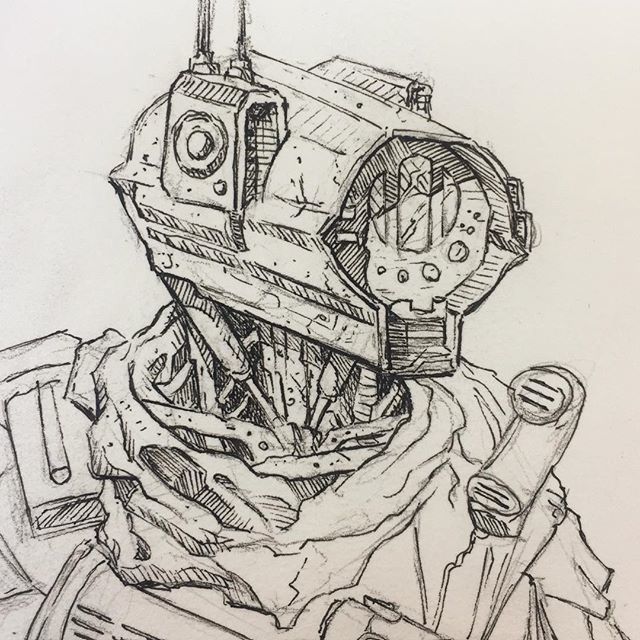 AdamMiconi's tweet image. Added a bit of detail. I’ll try to finish this one but clients come first. #robot #soldier #robotsoldier #concept #conceptart #art #artwork #sketch #sketchbook #adammiconi #miconi ift.tt/2LwkIo2