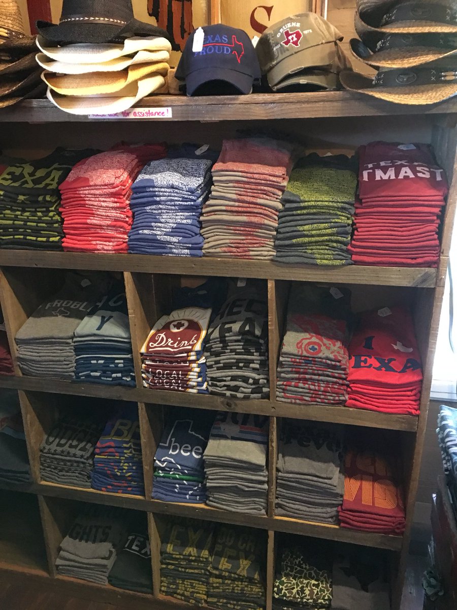 TmblwdTexStyles's tweet photo. If you are in the hill country and need a tee, Gruene Haus has the best selection of anyone in the state. We ❤️ GH! #texastees https://t.co/qP85ir3scy