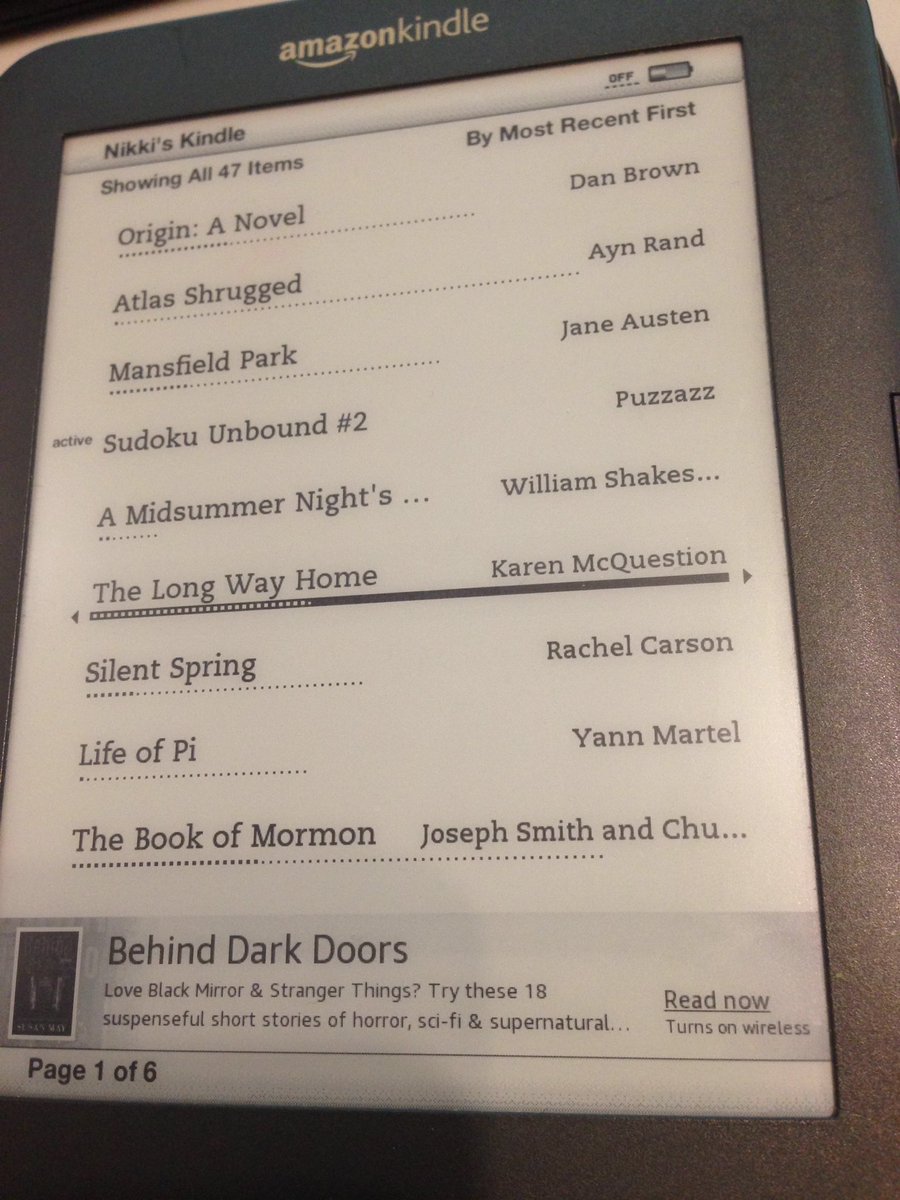 NikkiNorthT's tweet photo. @ByCommonConsent When you're old school and looking at everyone else's screenshots wondering how they did that and realize it's because your kindle is a dinosaur #stillkicking https://t.co/iUAI1d3YvU