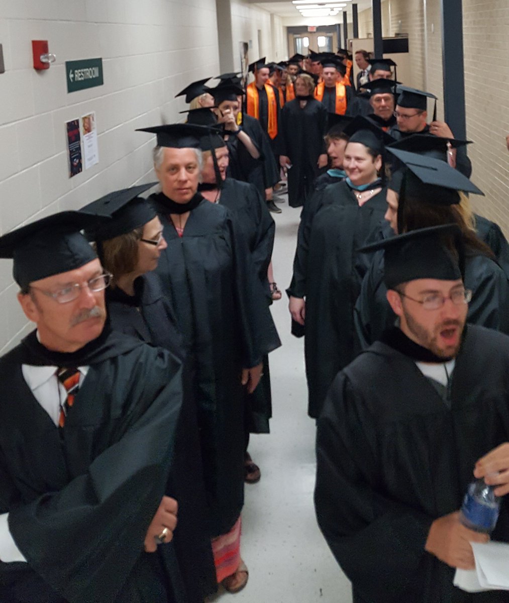 mattshappell's tweet photo. Final ceremony prep for our teachers and 2018 grads from @HoernkeMark , proud principal...and then all lined up and ready to face the future!
#poynettepride https://t.co/zc4OcR4uTp