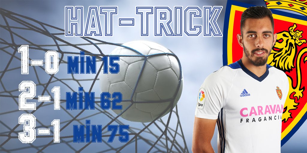 RealZaragoza's tweet photo. 75' | 3-1 | ¡¡GOOOOOL DE BORJA IGLESIAS!! #hattrick del pandaaaaaaaaa 🐼⚽⚽⚽

#RealZaragozaRealValladolid
#VamosRZ 🔵⚪🦁 https://t.co/2GDNVQRcMP