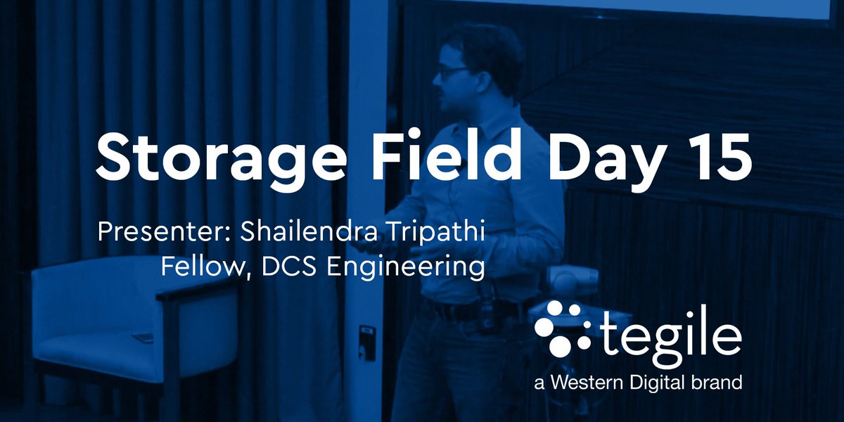 Tegile's tweet image. Shailendra Tripathi, Tegile Fellow, DCS Engineering, geeks out on the architecture and design of #IntelliFlash and how we can provide low #latency at the #speedofmemory. Watch the talk from #SFD15 - tgl.li/weste44dff