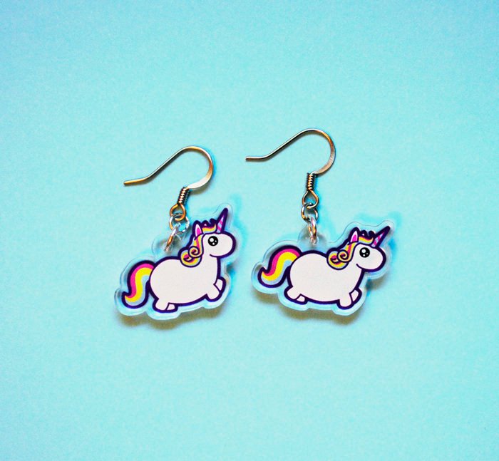 DorkyDinoGifts's tweet photo. You can now get #chubbyunicorn earrings in my shop! https://t.co/TP0DhUkPx2 #unicorns https://t.co/avPiRmyPZv