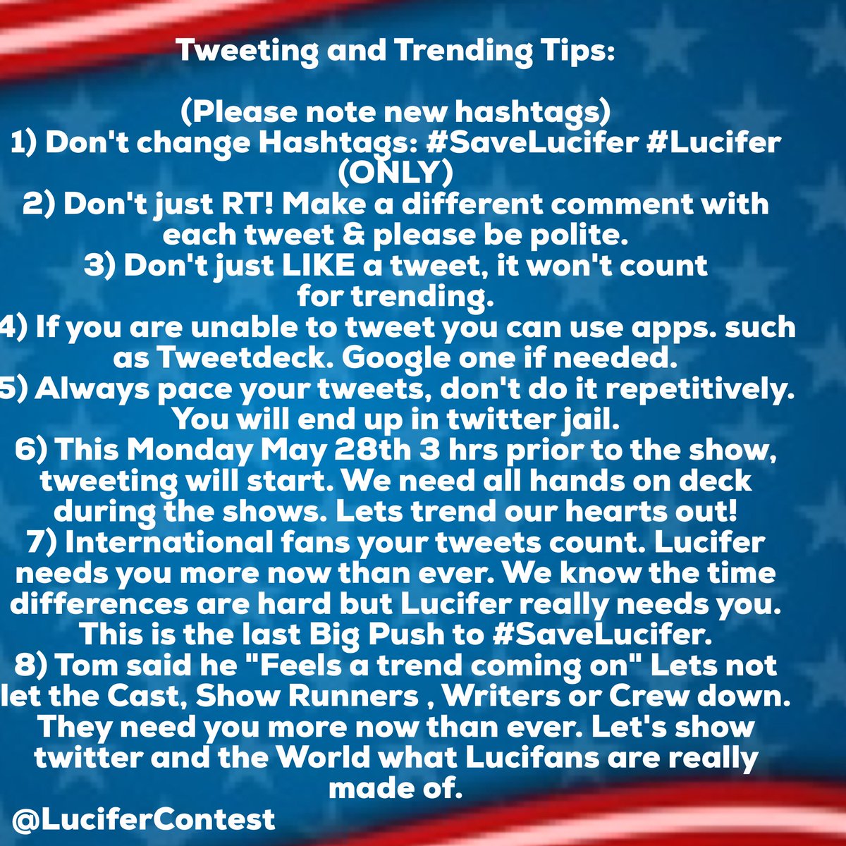 LuciferContest's tweet photo. A Date with the Devil? Who is ready? Tweeting Party count down. Get ready. Any questions as always DM us. We need Americans watching and tweeting! Americans need to get them rating up! We need LuciFans International tweeting. This day could help #SaveLucifer Let’s roll RT https://t.co/WImSHgUu9r